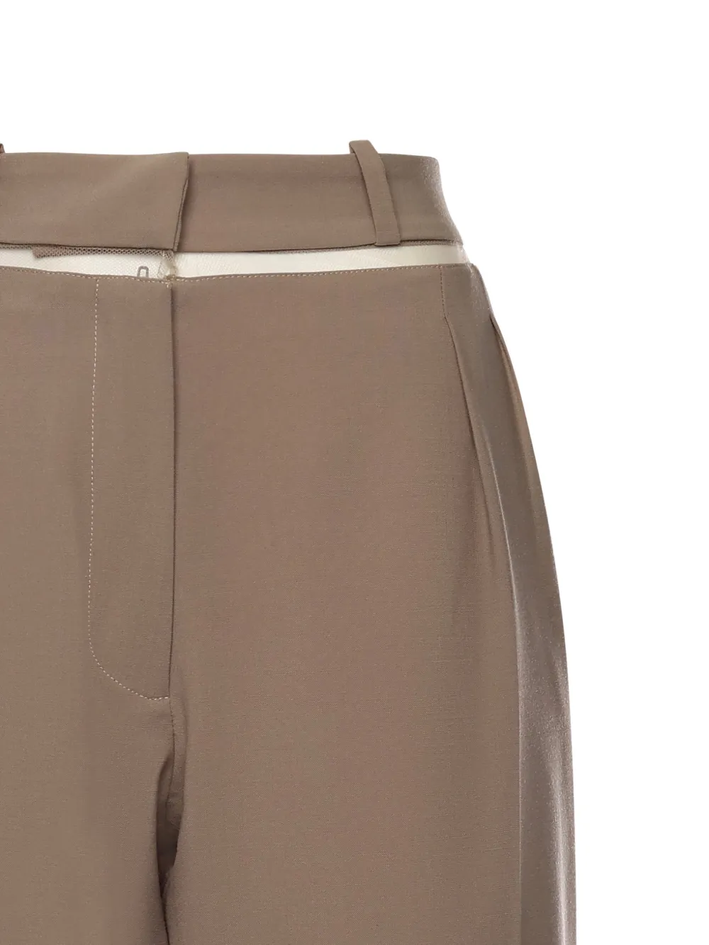 Nensi Dojaka Pantaloni pantalon met tonale riem Bruin