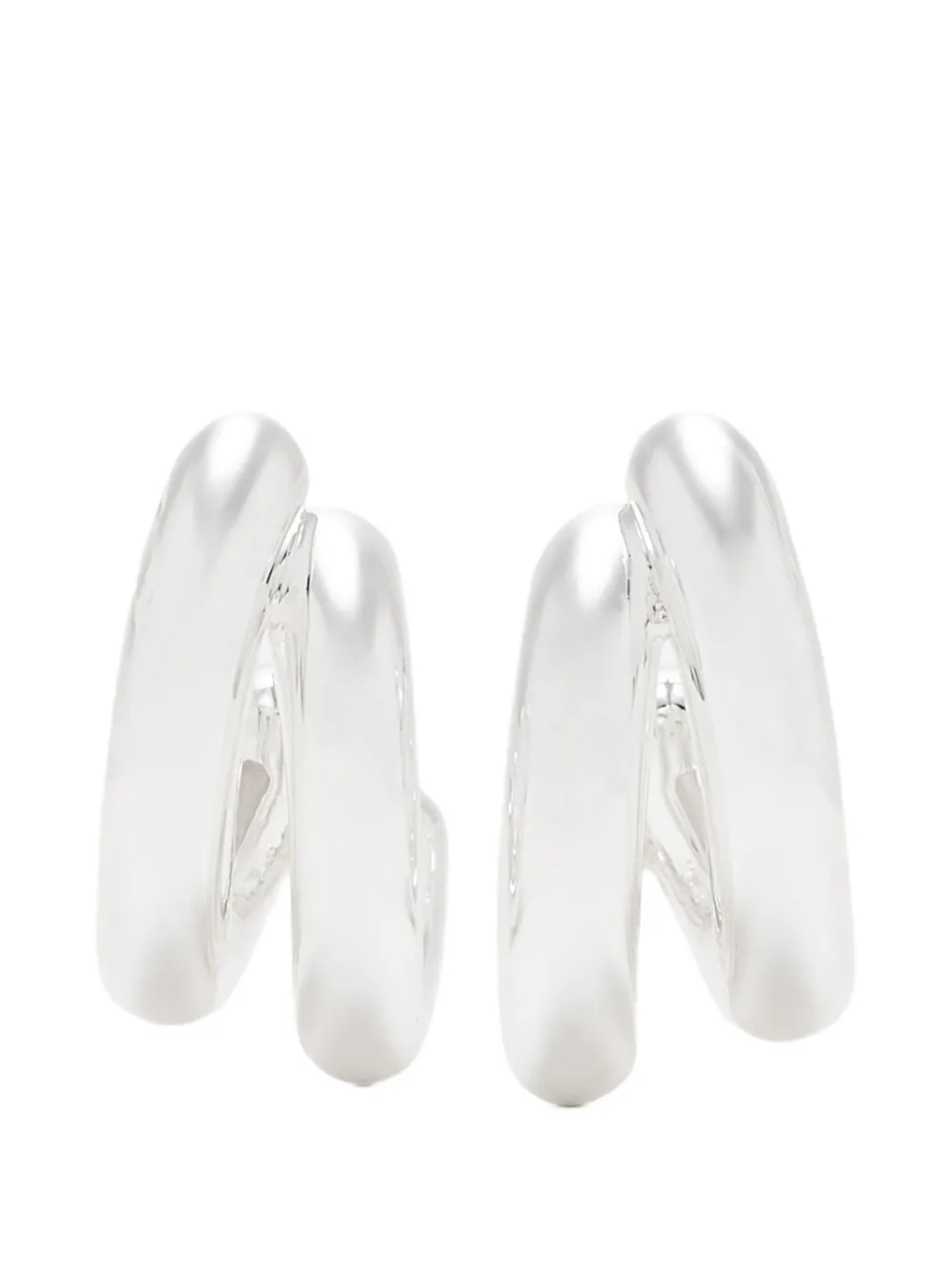 Jenny Bird Florence twisted hoop earrings - Argento