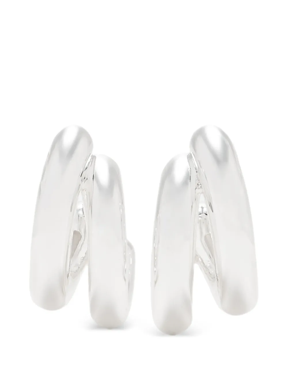 Jenny Bird Florence twisted hoop earrings - Argento