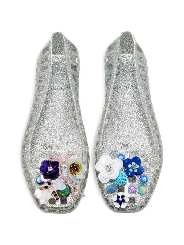 HEAVENLY JELLY Dazzla フラットシューズ | シルバートーン | FARFETCH JP