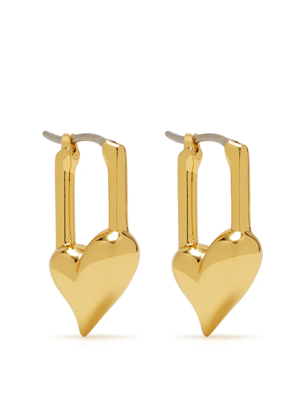 Jenny Bird Padlock Heart drop earrings - Oro