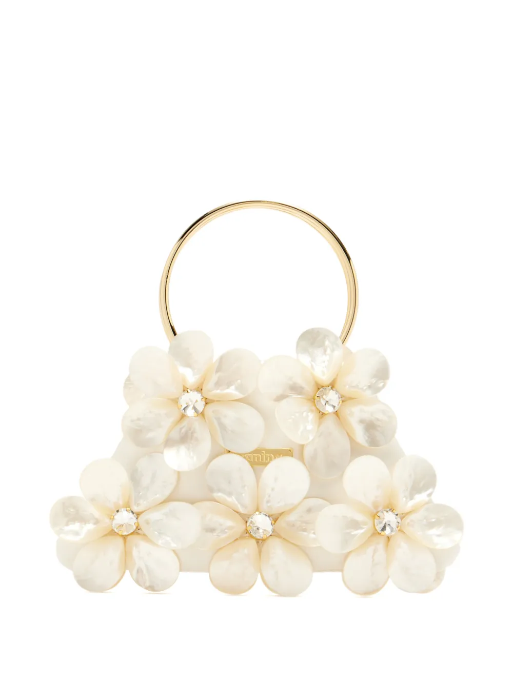 Vanina floral-appliqué tote bag - Toni neutri