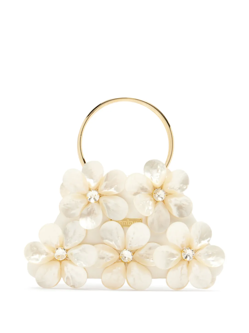 Vanina floral-appliqué tote bag - Toni neutri