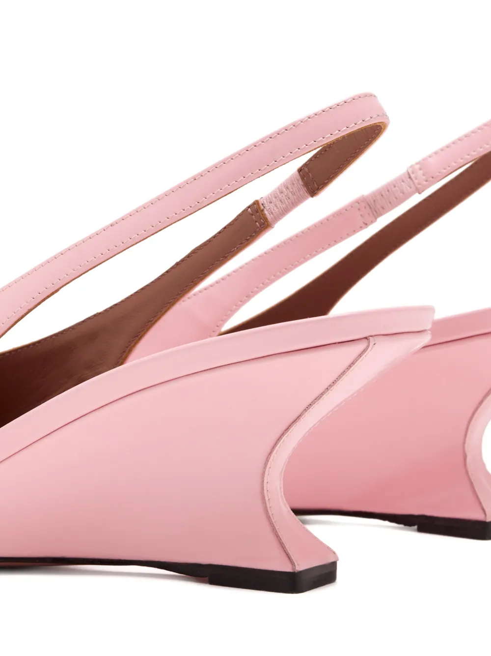 Paris Texas Nina slingback wedge pumps Roze