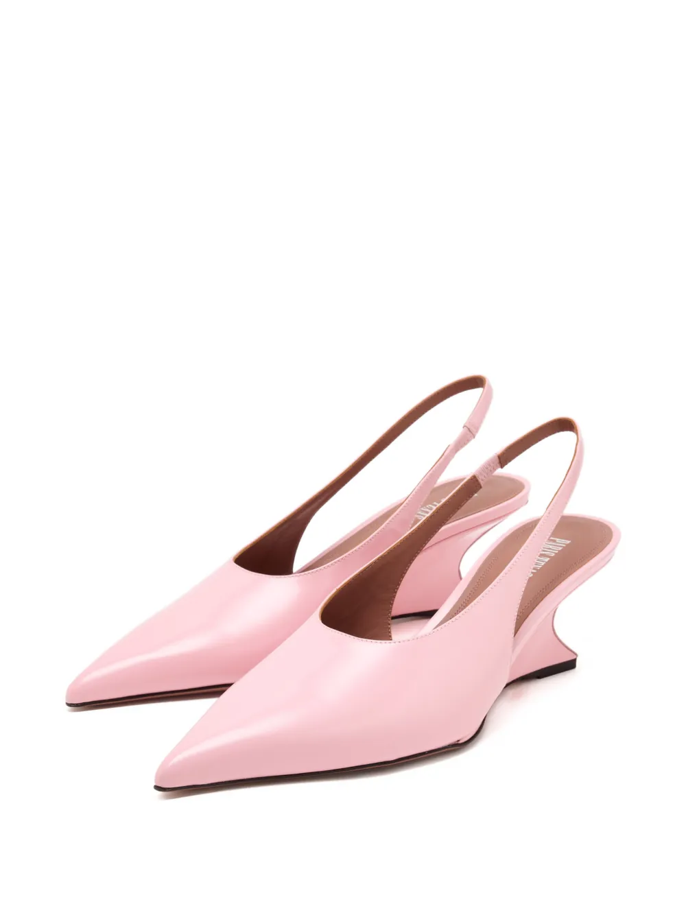 Paris Texas Nina slingback wedge pumps Roze