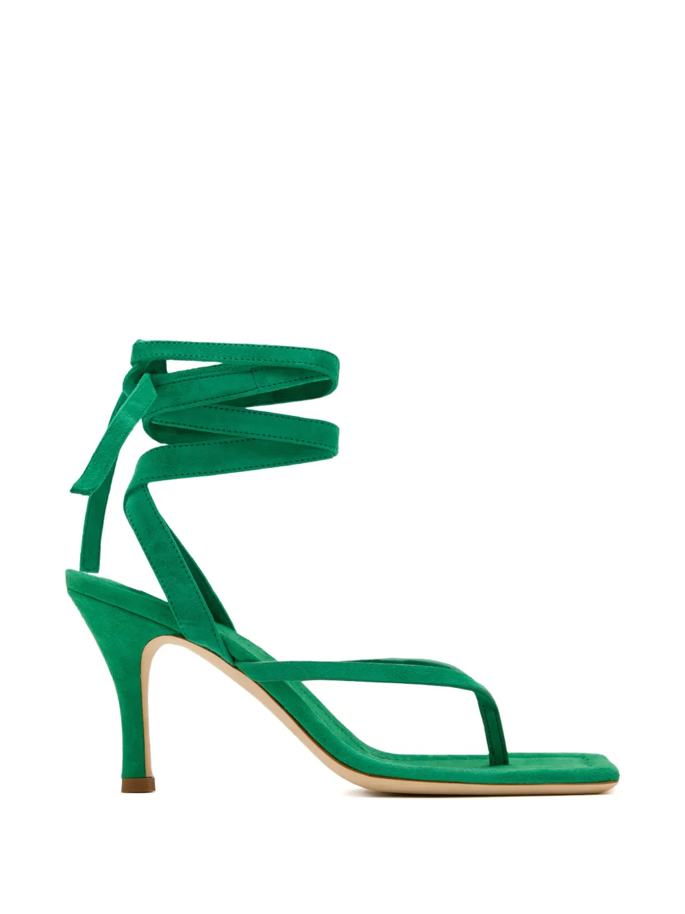Christopher Esber Frida Tie Square-toe Sandals In Green