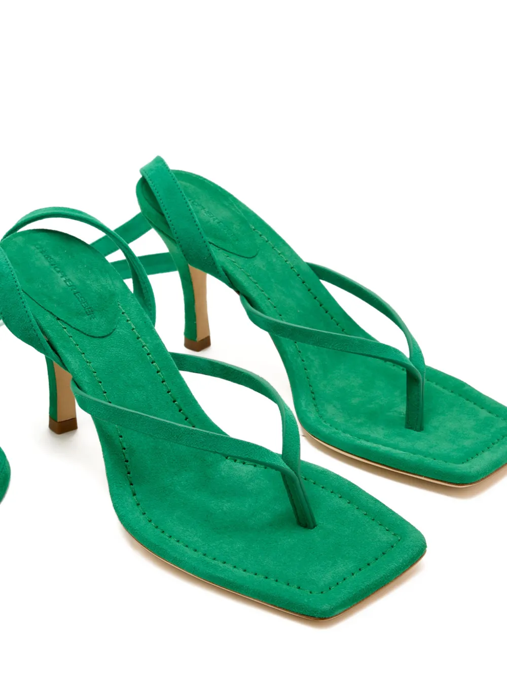 Christopher Esber Frida sandalen met vierkante neus Groen