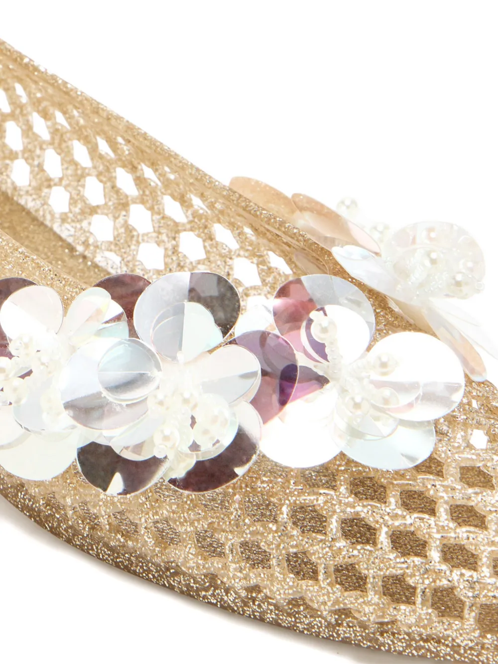 HEAVENLY JELLY Ballerina's met bloemapplicatie Wit