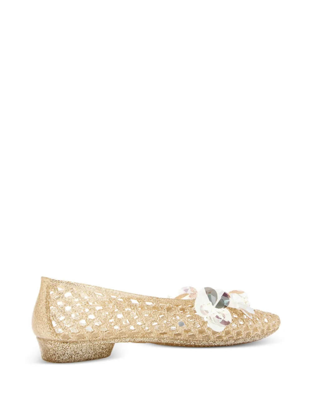 HEAVENLY JELLY Ballerina's met bloemapplicatie Wit