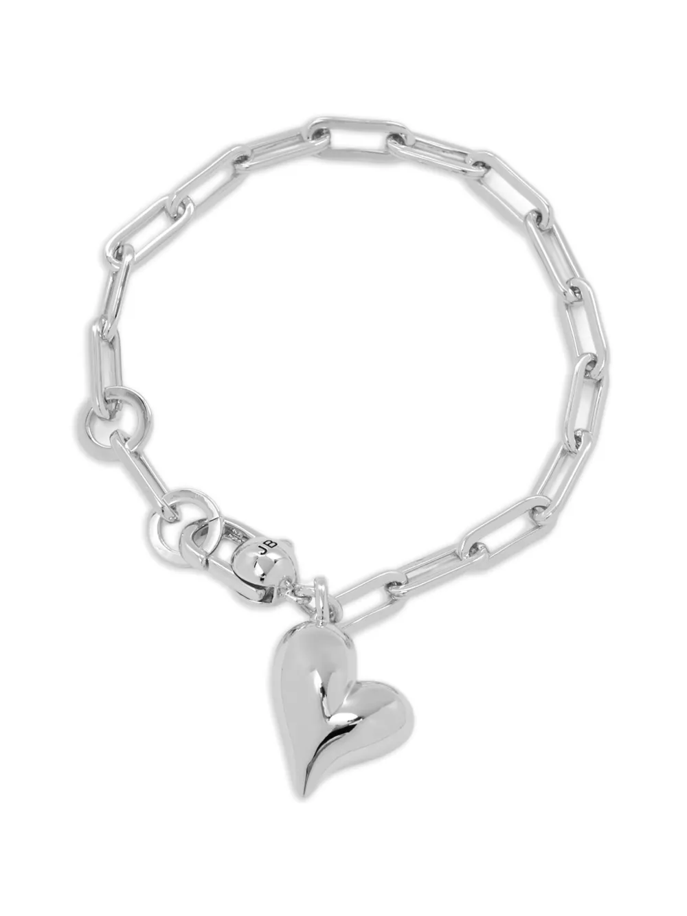 Jenny Bird heart-pendant chain bracelet - Argento