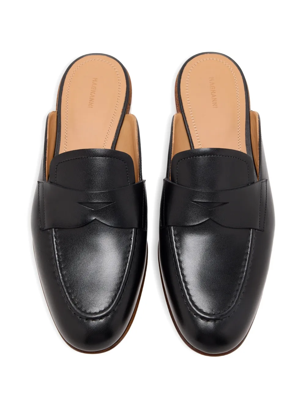 Magnanni leather mules Zwart