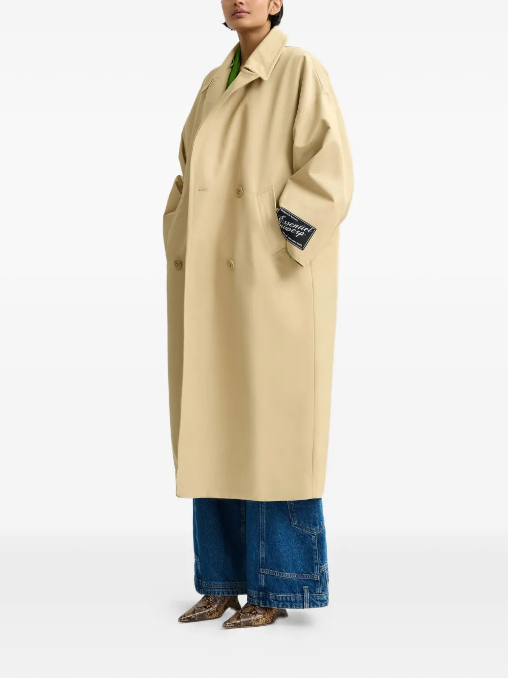  Essentiel Antwerp Double-breasted Trench Coat - Neutrals 