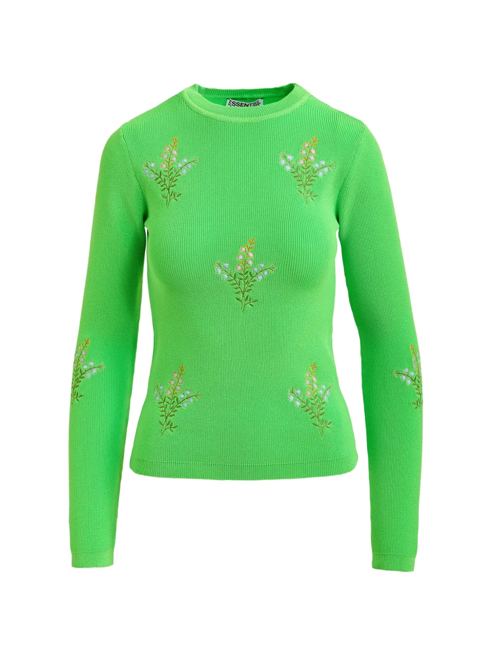 Essentiel Antwerp Maglione con ricamo a fiori - Verde