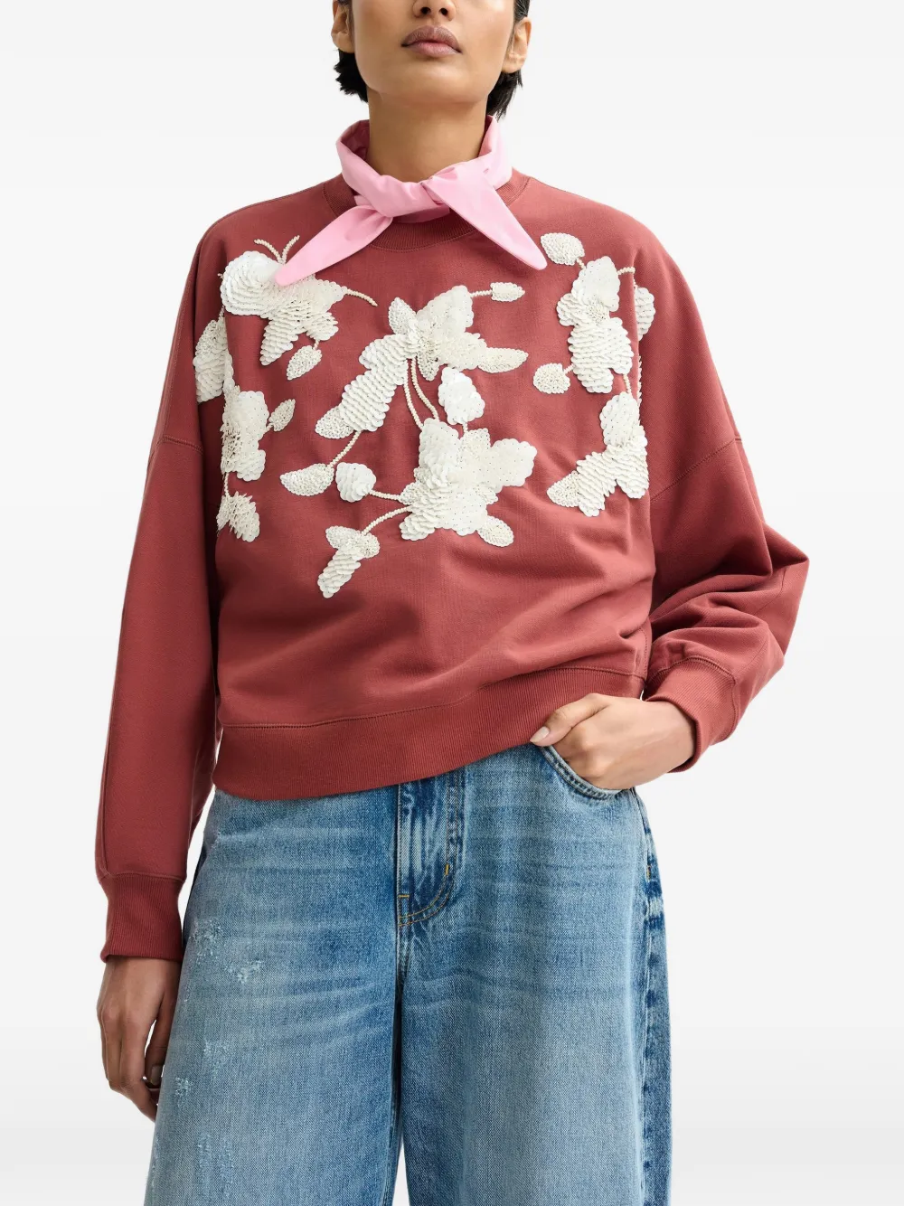  Essentiel Antwerp Sequinned Sweatshirt - Brown 
