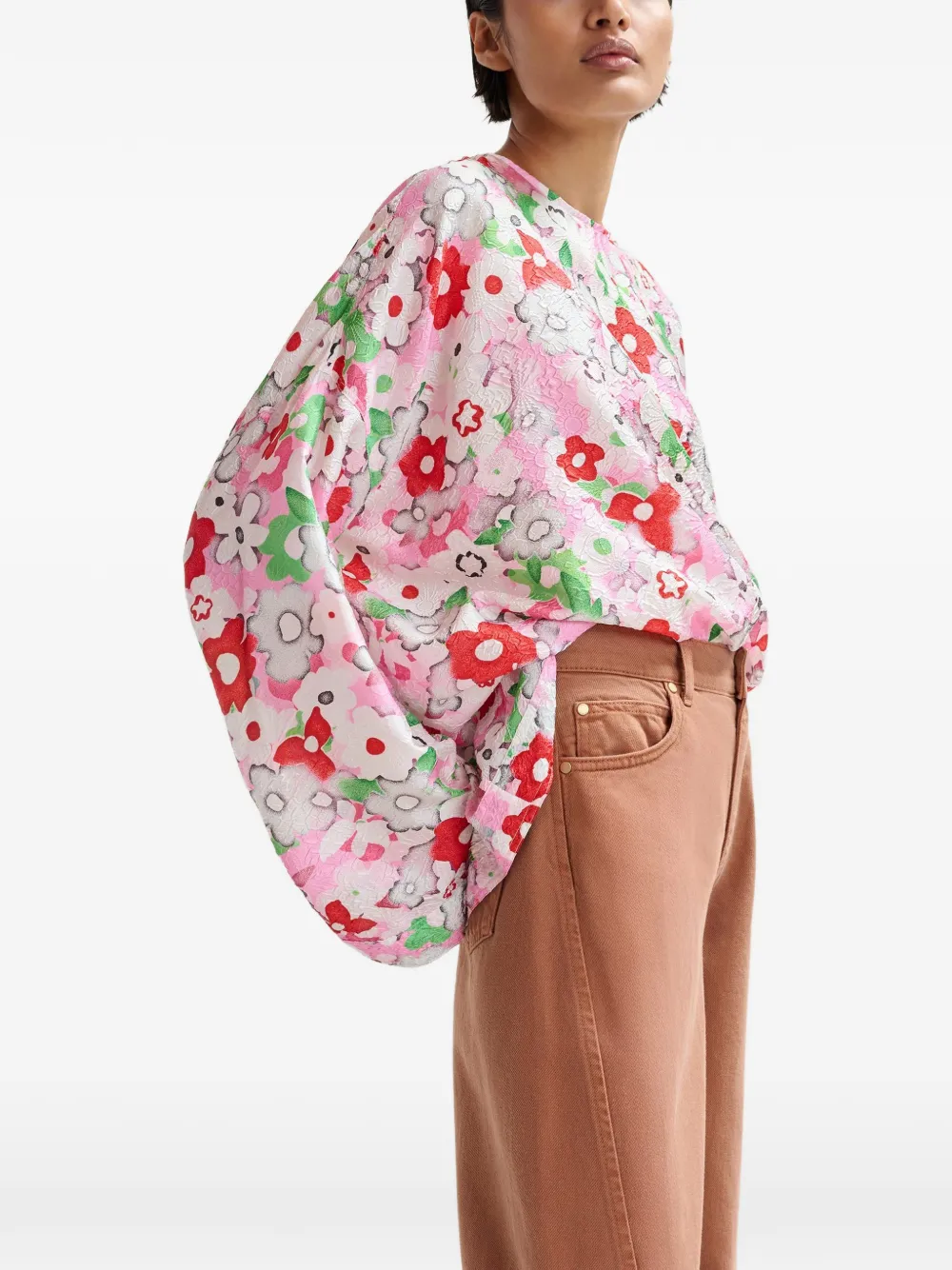 Essentiel Antwerp Floral-print Blouse - Neutrals 