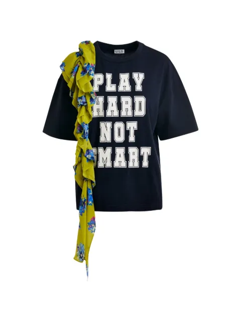 Essentiel Antwerp playera estampado con volantes