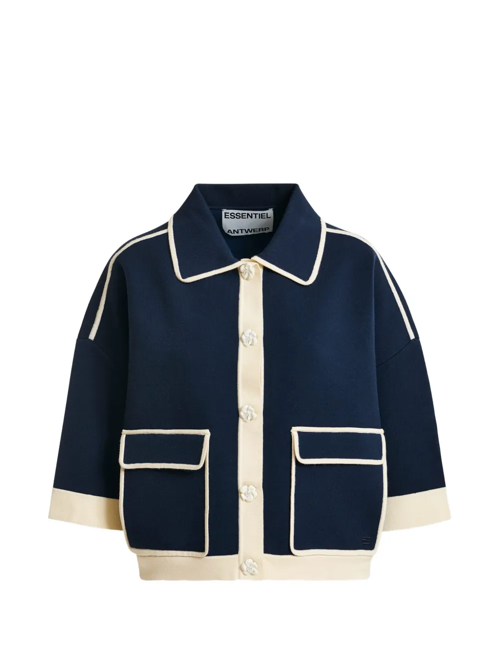 Essentiel Antwerp Cardigan con dettagli a contrasto - Blu