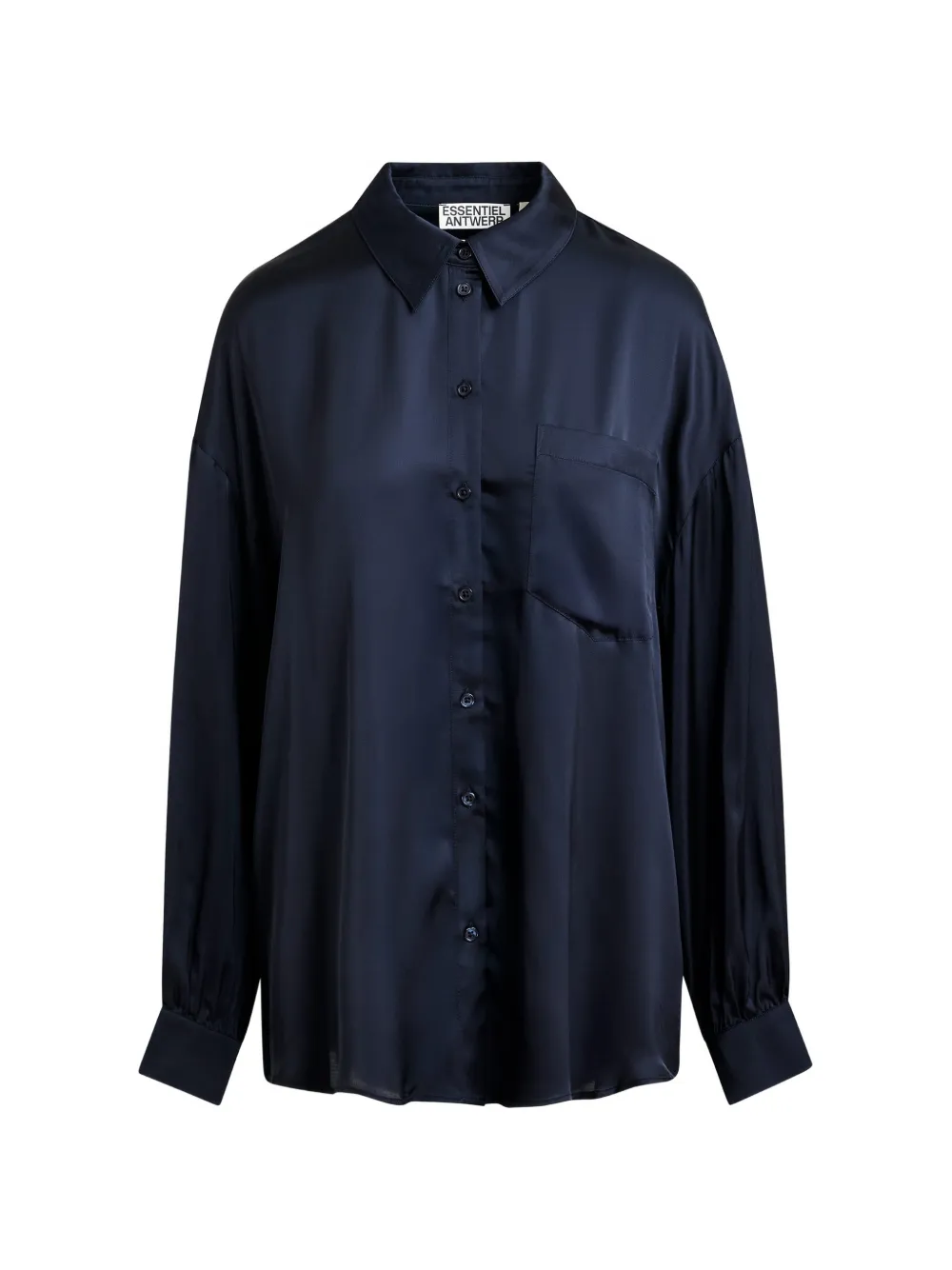 Essentiel Antwerp ruffle-sleeve shirt - Blu