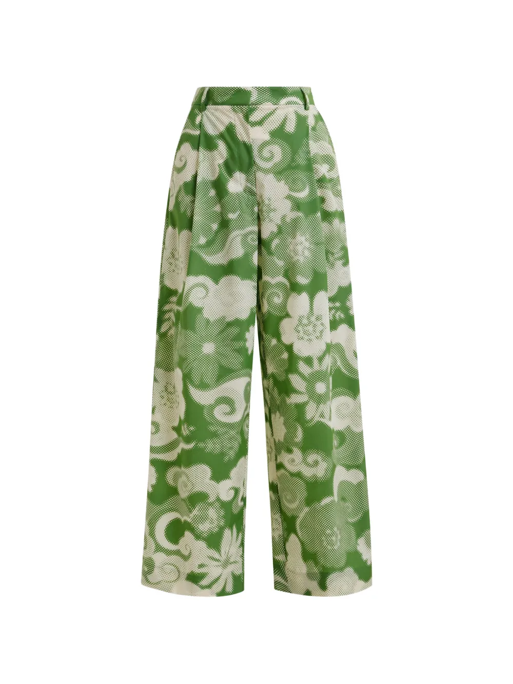 Essentiel Antwerp pleated printed trousers - Verde
