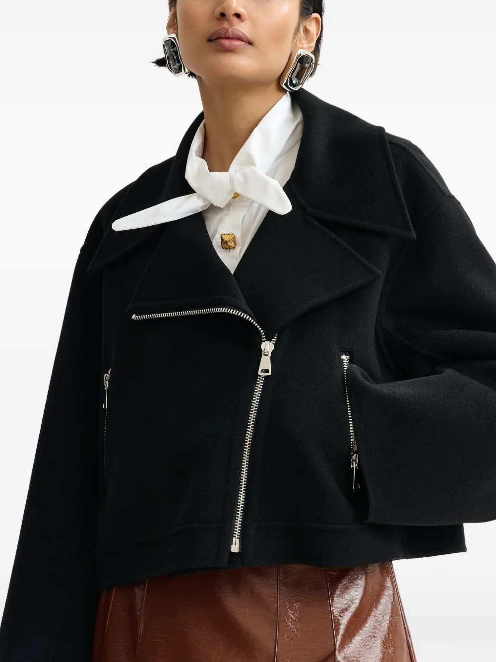 Diagonal-Zipped Jacket