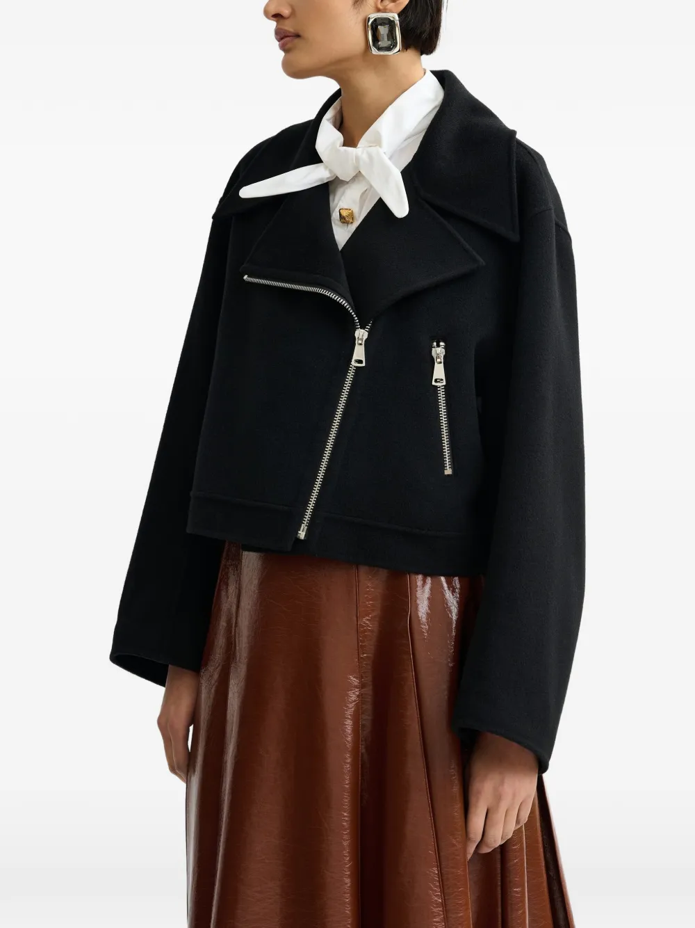 Diagonal-Zipped Jacket