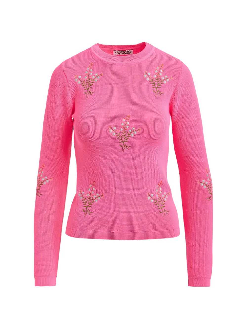 Essentiel Antwerp Maglione con ricamo a fiori - Rosa