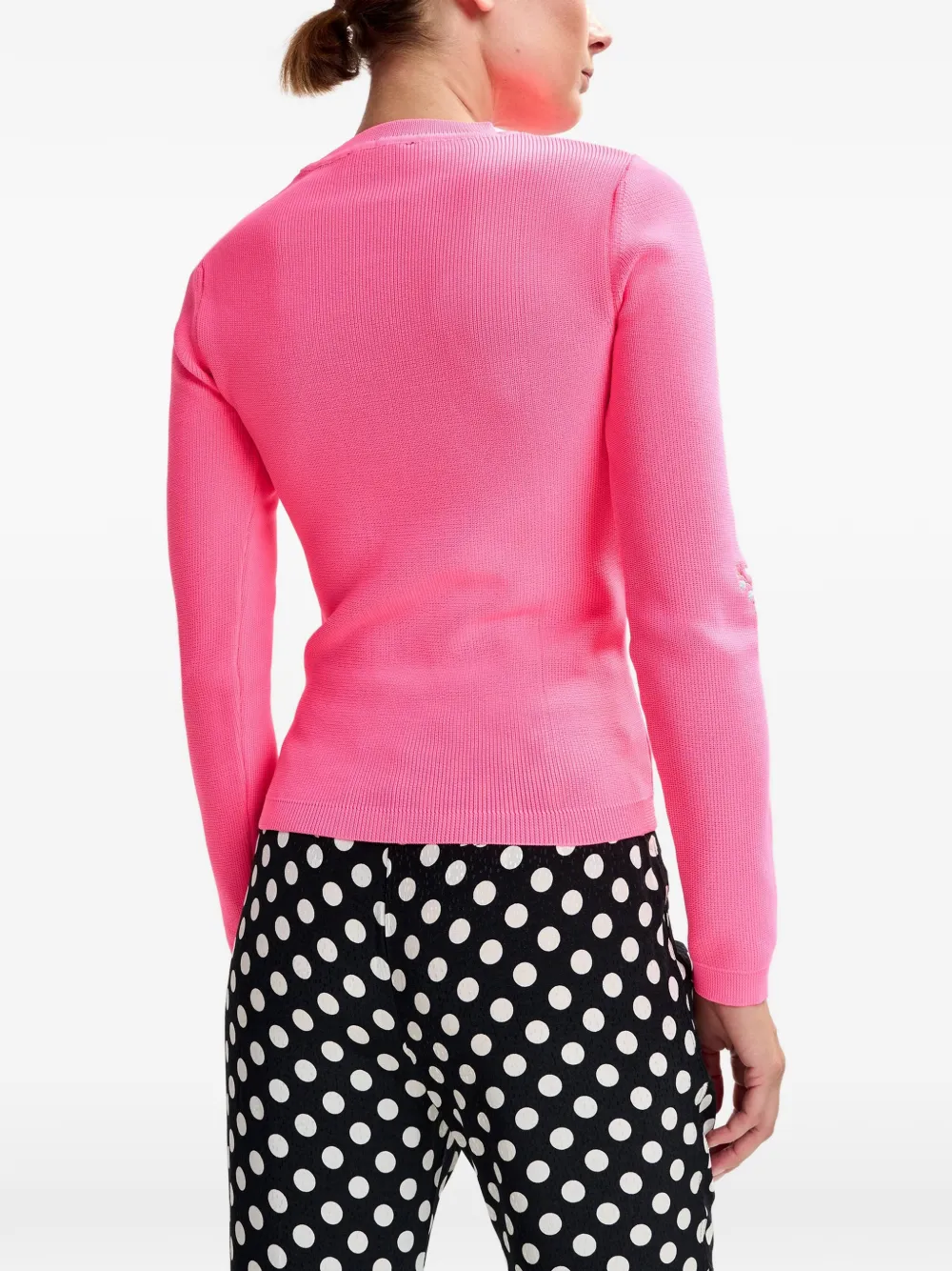 Essentiel Antwerp Trui met geborduurde bloemen Roze