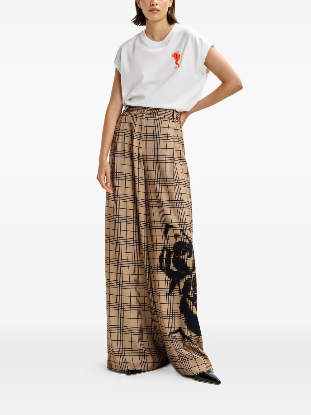  Essentiel Antwerp Checked Trousers - Neutrals 