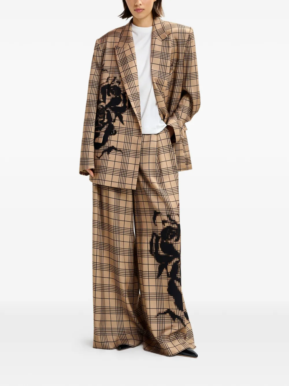  Essentiel Antwerp Checked Trousers - Neutrals 