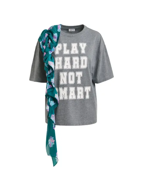 Essentiel Antwerp t-shirt à volants et à imprimé graphique