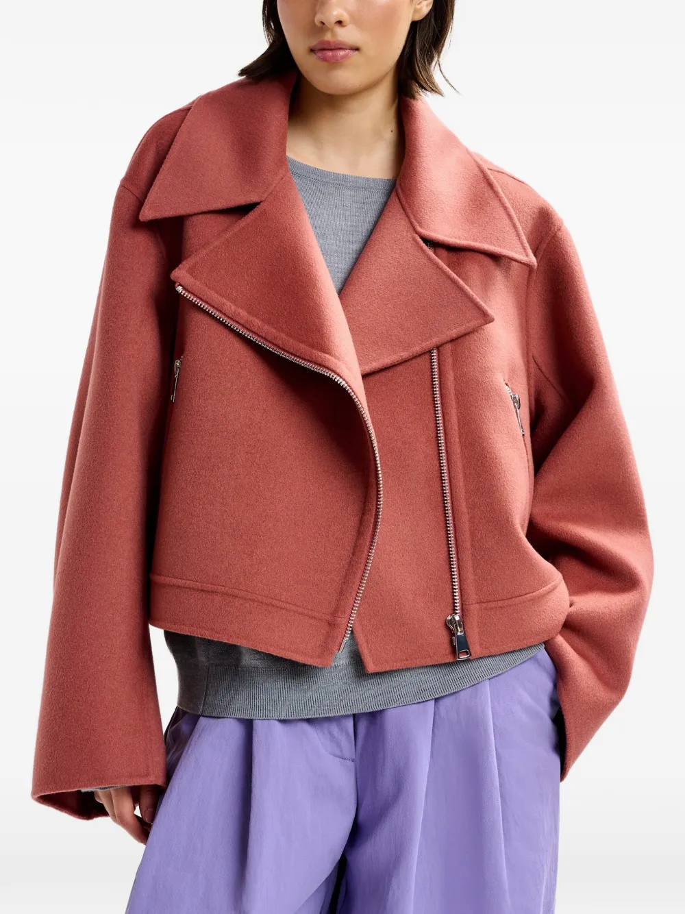  Essentiel Antwerp Zip-up Jacket - Red 