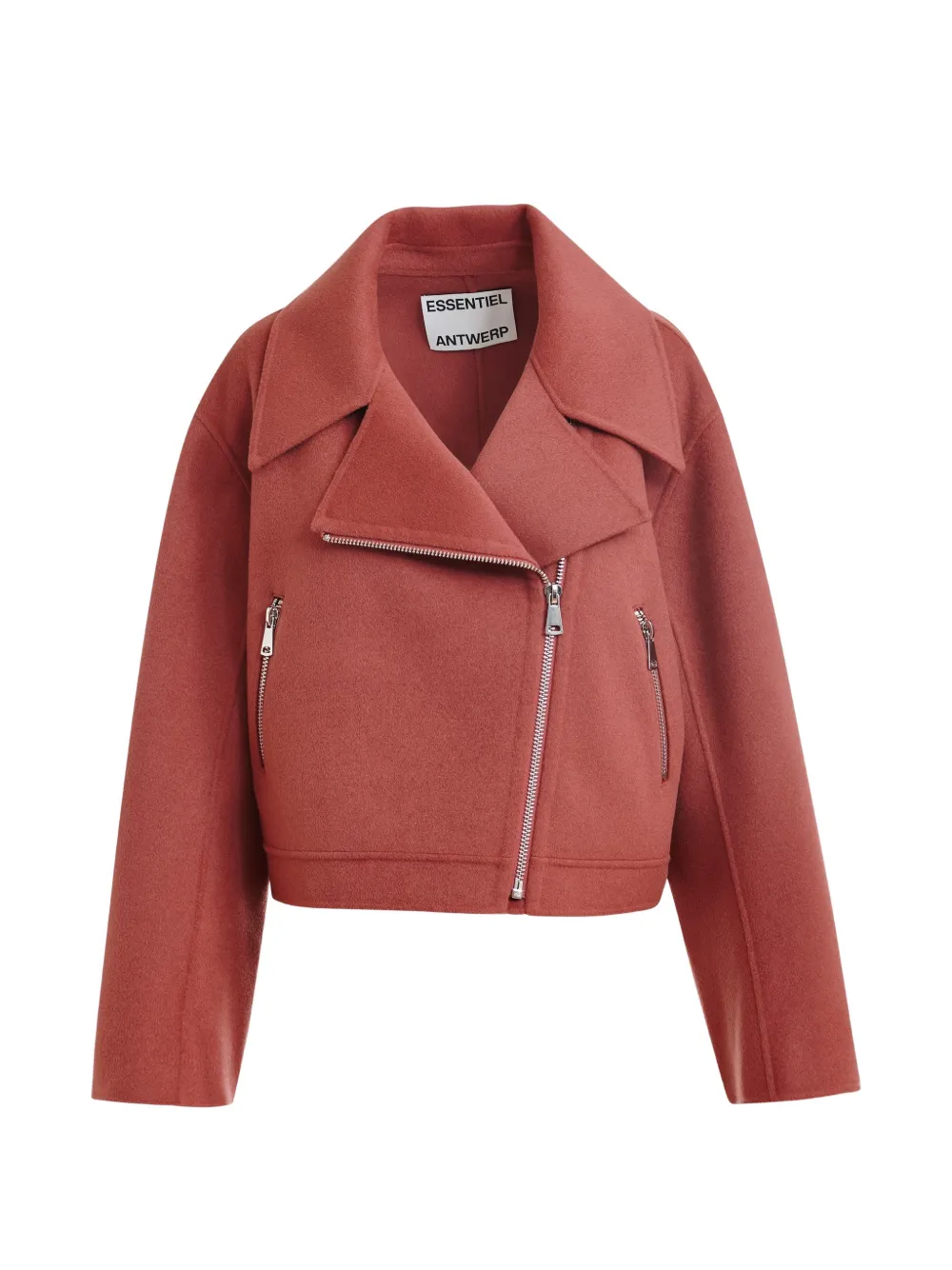 Essentiel Antwerp zip-up jacket - Rosso