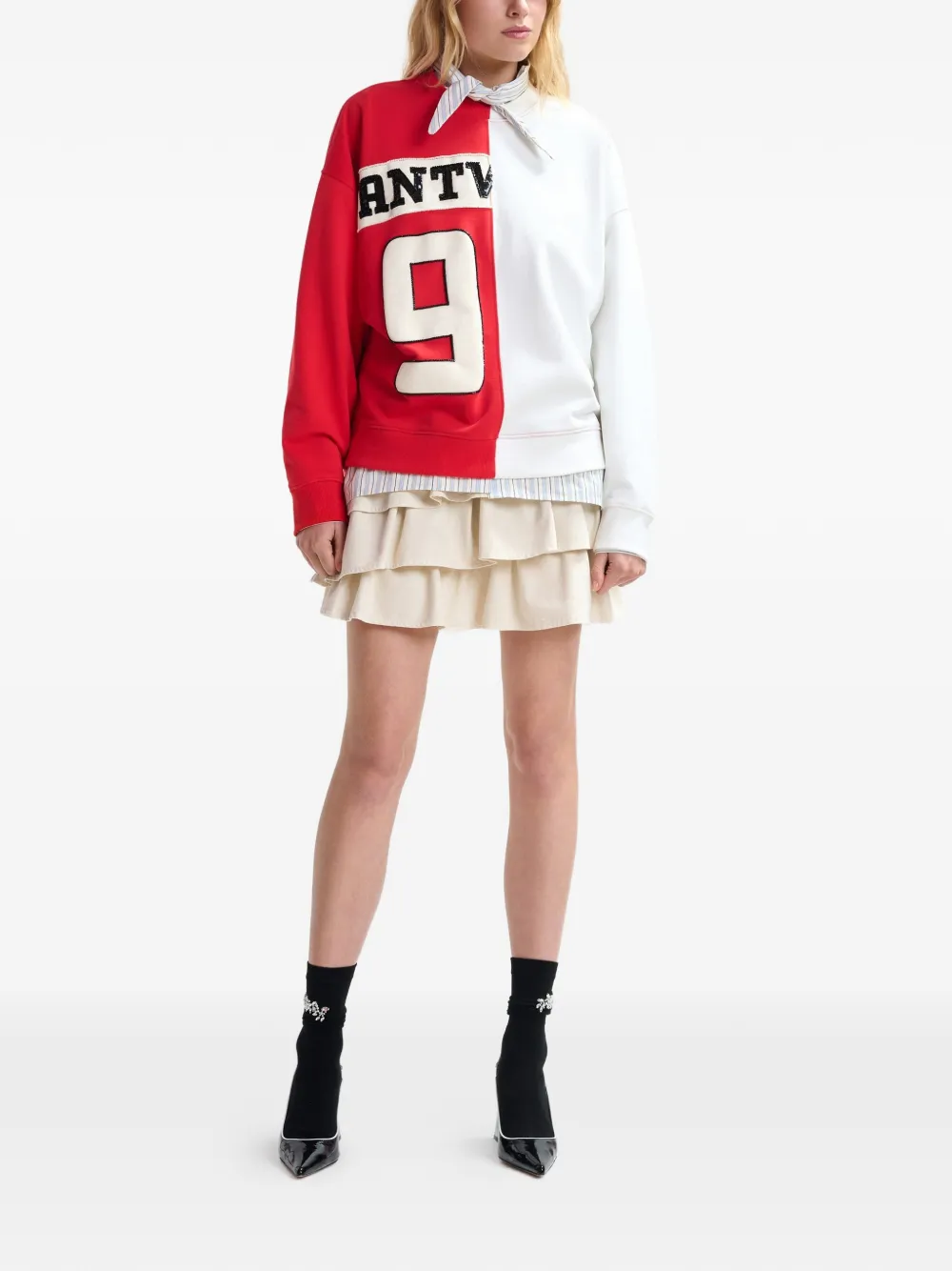  Essentiel Antwerp Sequin Detail Sweatshirt - Red 
