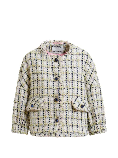 Essentiel Antwerp frayed-trim button-up jacket