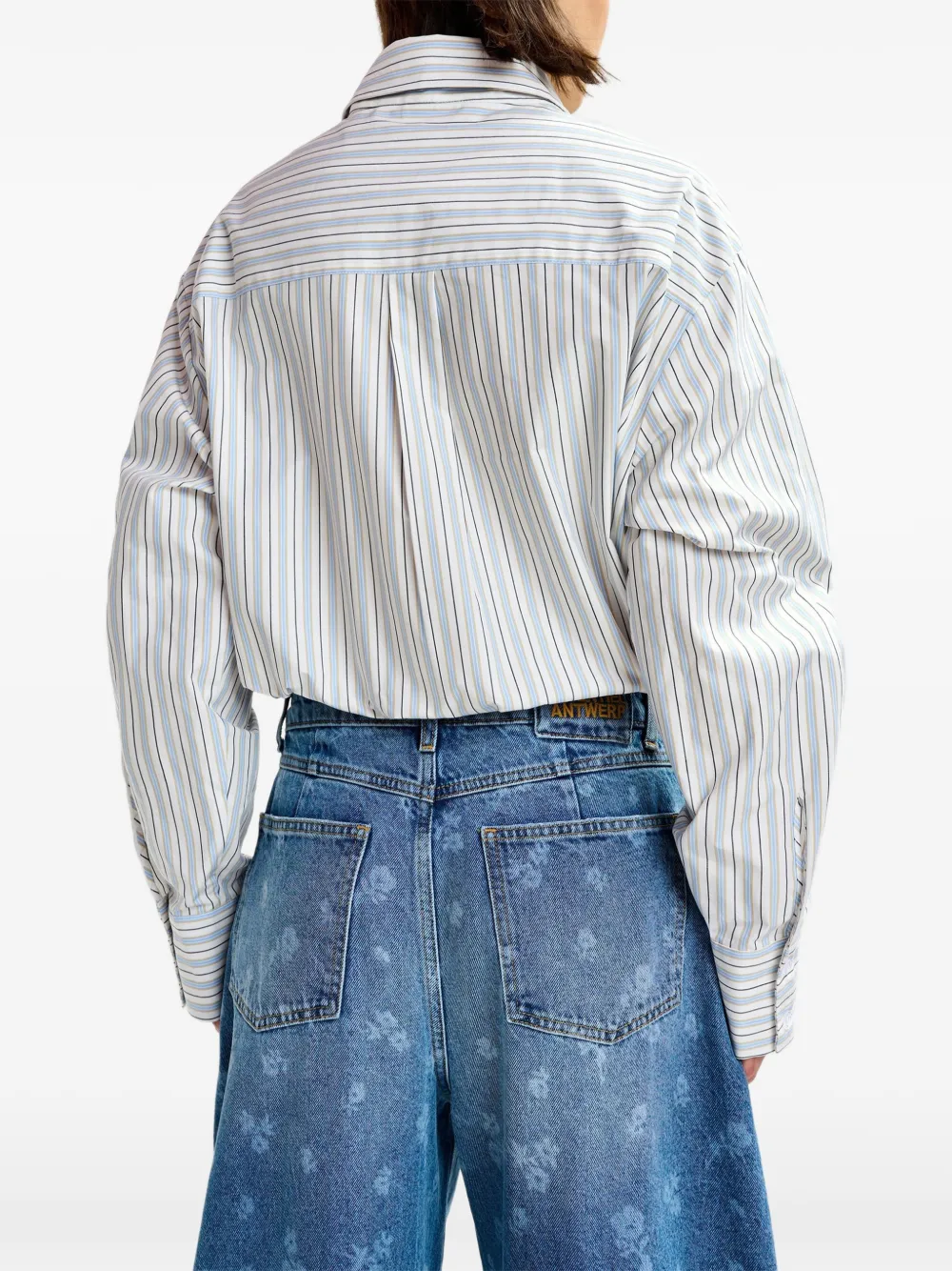 Jomato Striped-Pattern Button Shirt