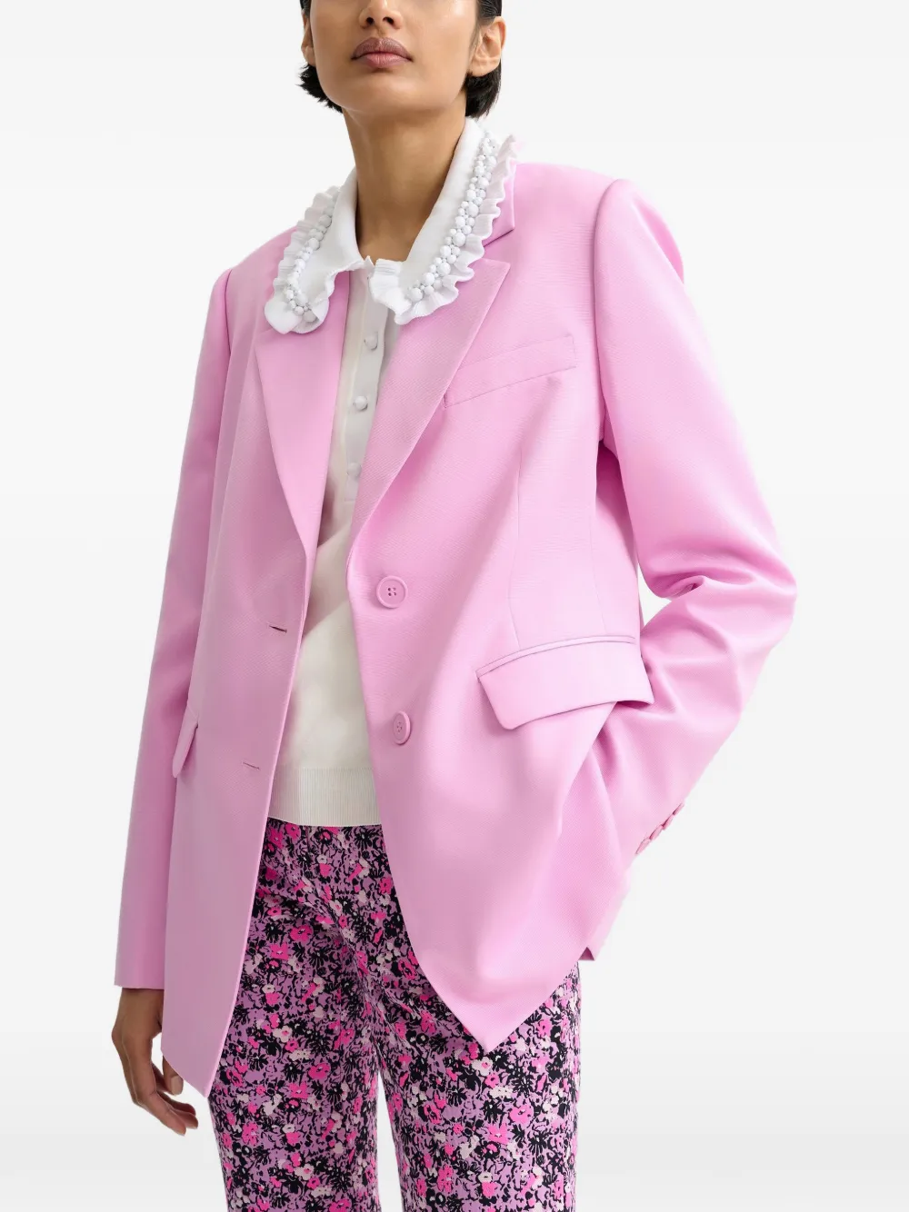  Essentiel Antwerp Jazer Button-fastening Notched-lapel Blazer - Pink 