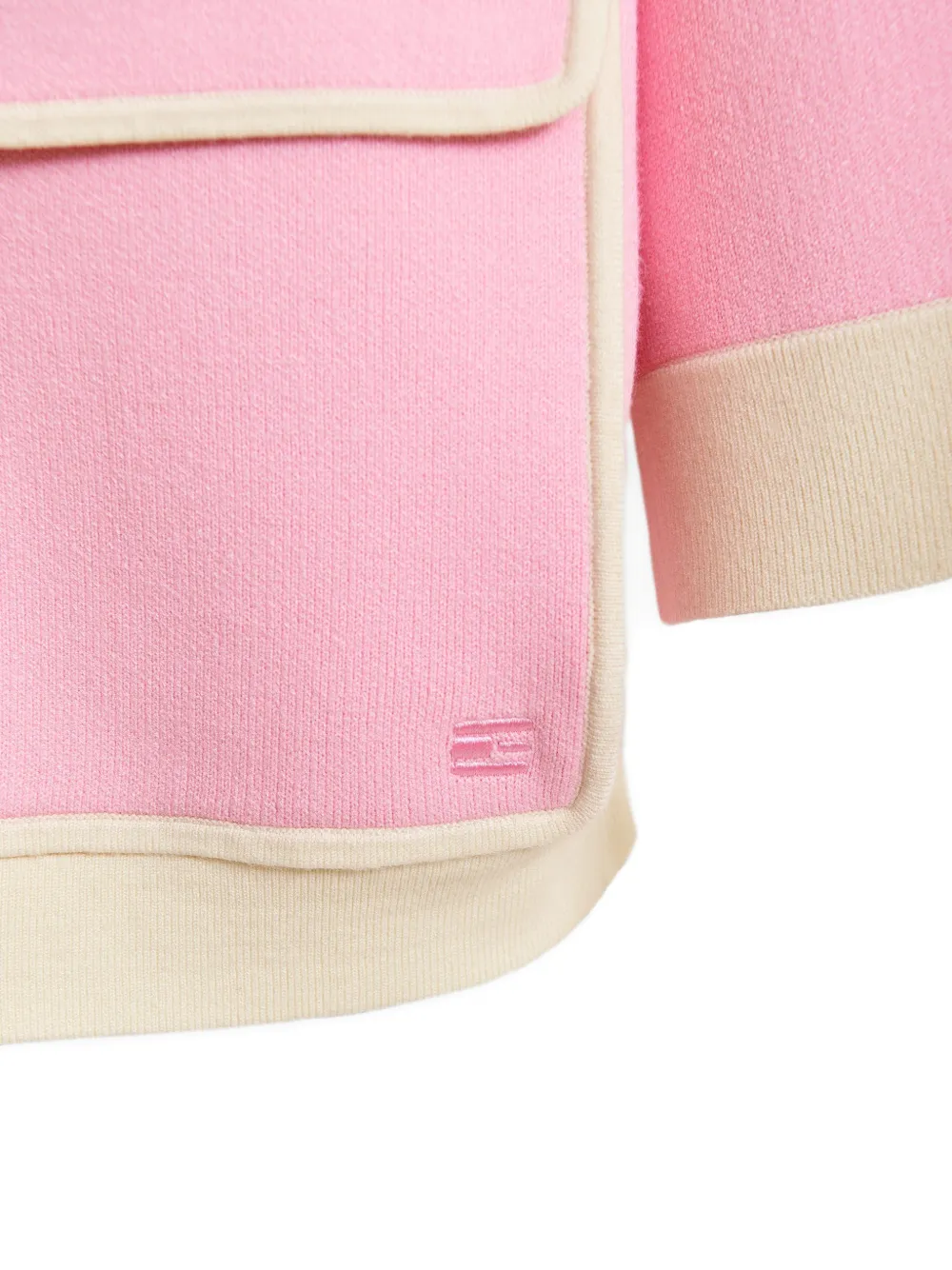 Essentiel Antwerp Jugly vest met bloemknoop Roze