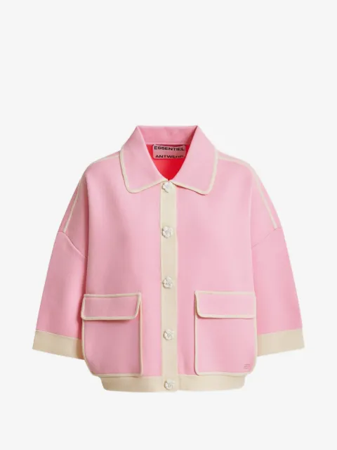 Essentiel Antwerp Jugly cardigan med blomsterknapper