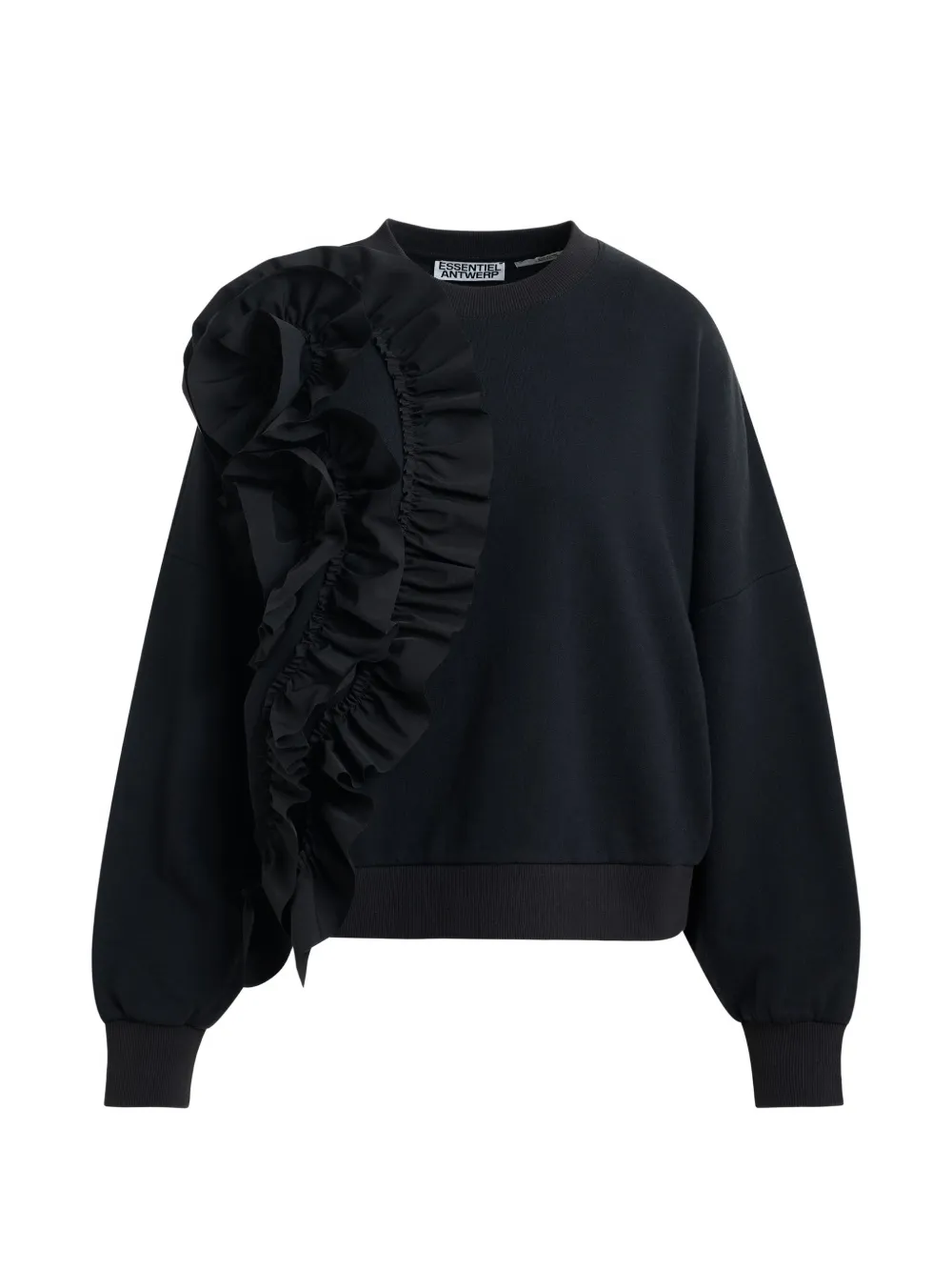 Essentiel Antwerp Jigantum ruffled sweatshirt - Nero