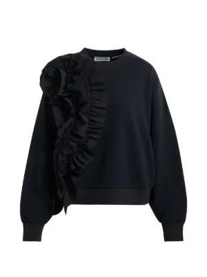 sacai パフスリーブプルオーバーブラウス Sacai ラッフル ブラウス | ブルー | FARFETCH JP