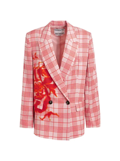 Essentiel Antwerp Juliana checked-print double-breasted blazer