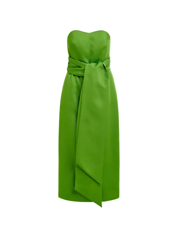 Essentiel Antwerp Juror Sleeveless tie-detail Midi Dress | Green | FARFETCH ID Essentiel Antwerp Juror Sleeveless tie-detail Midi Dress | Green | FARFETCH ID