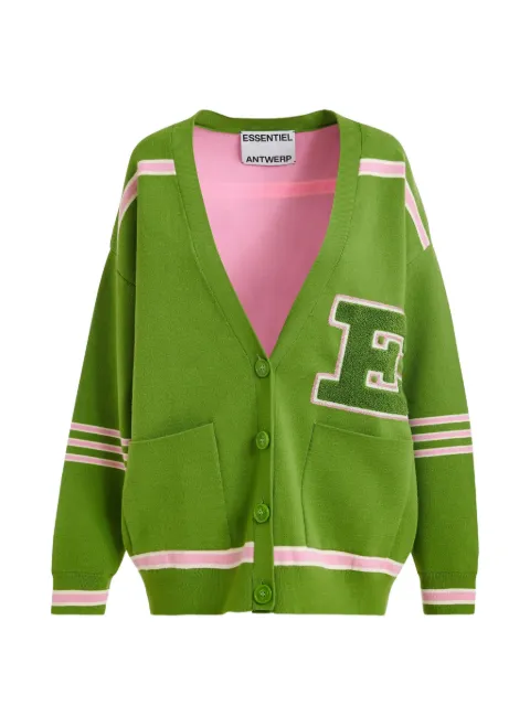 Essentiel Antwerp Jigan V-neck striped-detail cardigan