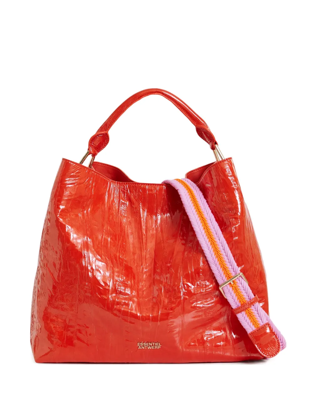 Essentiel Antwerp Borsa a spalla Jistalo con logo - Rosso