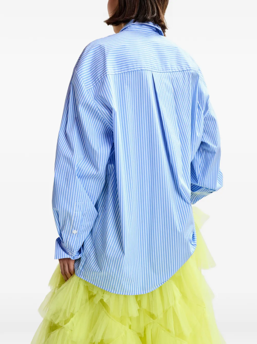 Jiwi Striped-Pattern Bow Shirt