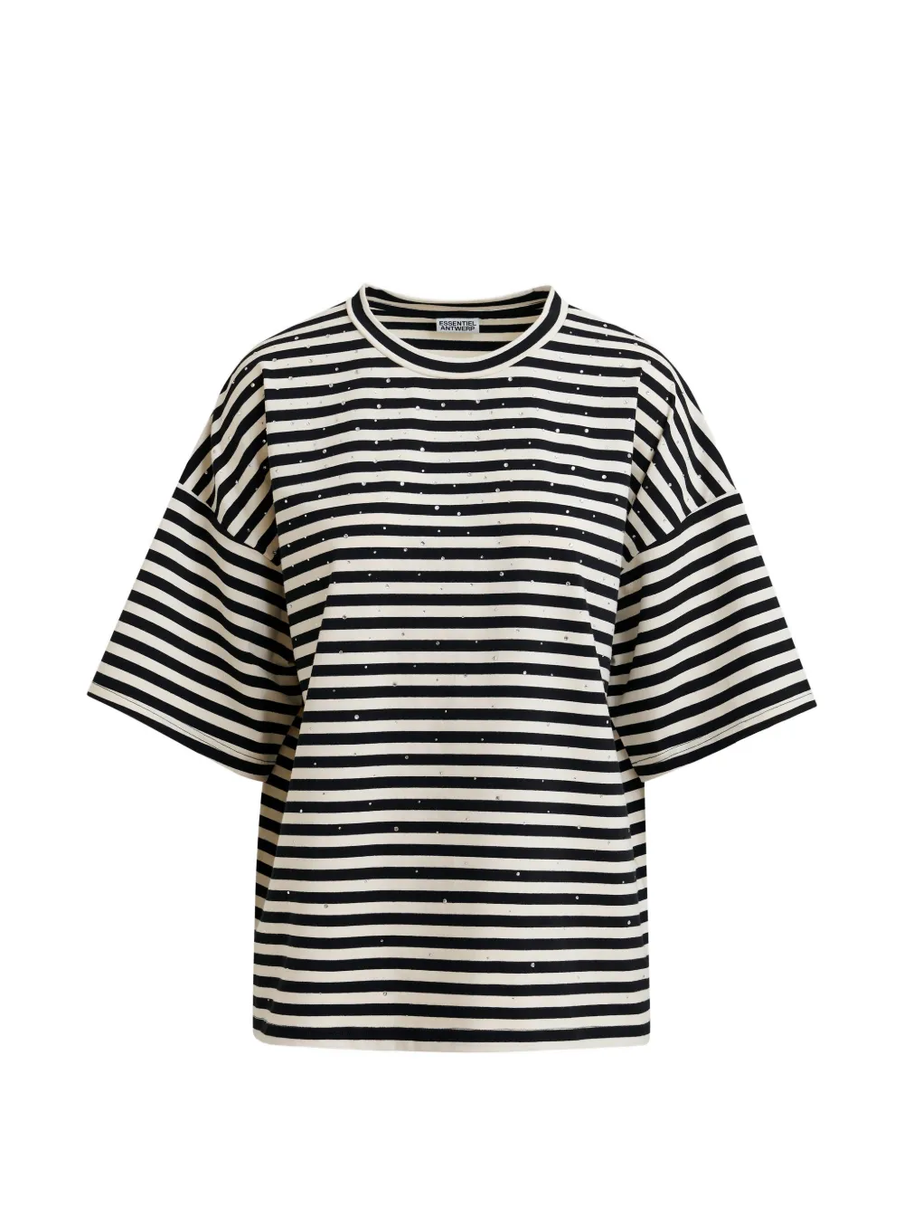 Essentiel Antwerp Joste striped T-shirt - Nero
