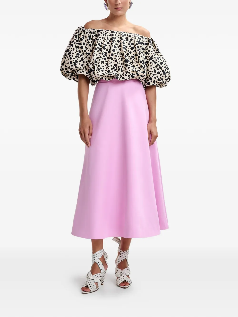  Essentiel Antwerp A-line Midi Skirt - Pink 