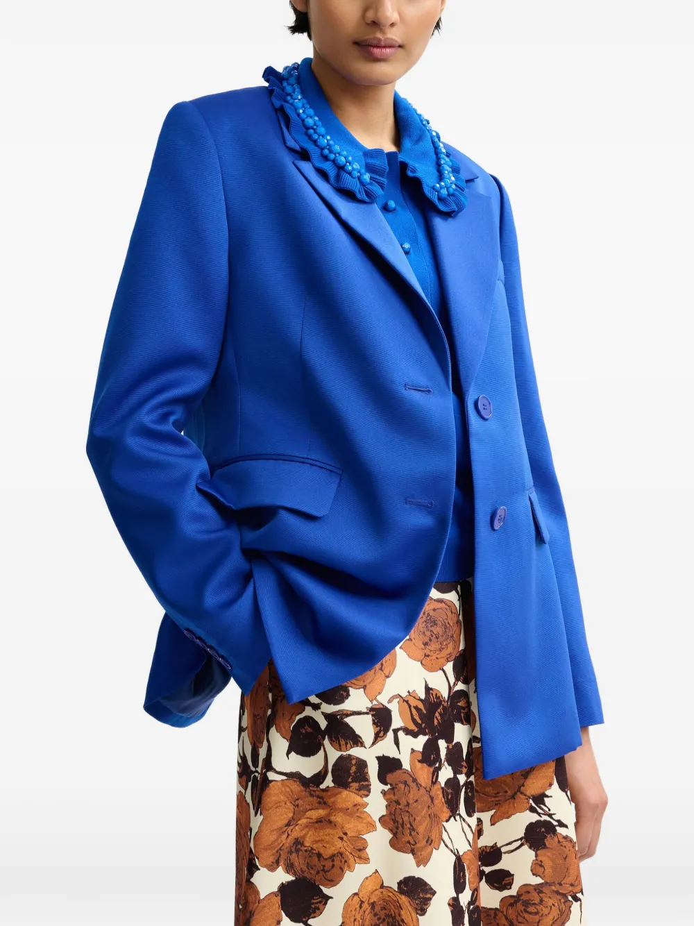  Essentiel Antwerp Button Flap-pocket Blazer - Blue 