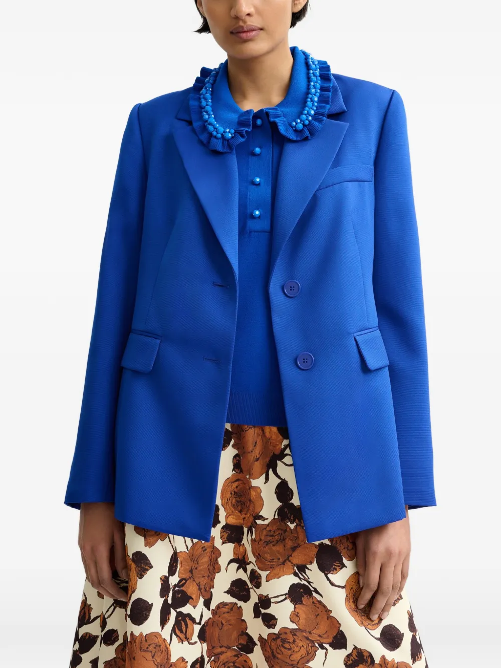  Essentiel Antwerp Button Flap-pocket Blazer - Blue 