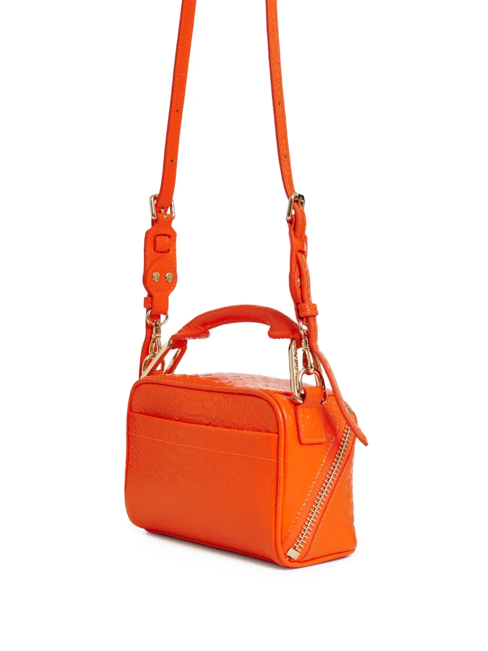  Essentiel Antwerp Croco-effect Zipped Tote Bag - Orange 